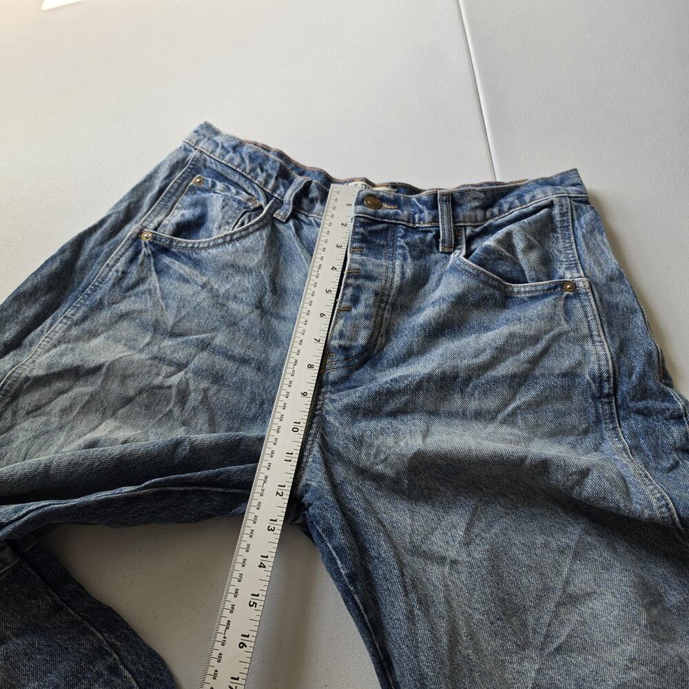 We The Free Jeans Womens 28 Blue Lucky You Mid Rise Barrel Wide Leg Denim - Picture 7 of 12
